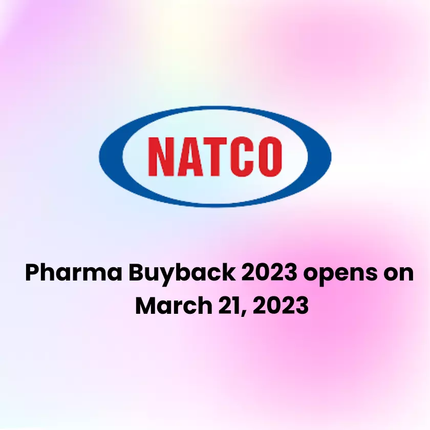 Natco Pharma Buyback 2023 opens on March 21, 2023